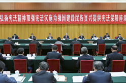 趙樂際出席“弘揚憲法精神，加強憲法實施，為強國建設、民族復興提供憲法保障”座談會并講話